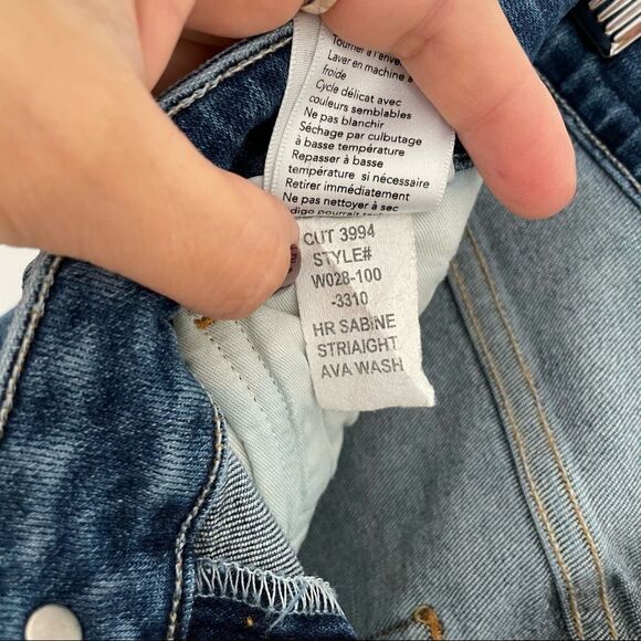 LE JEAN High Rise Sabine Straight in Ava Wash - Picture 3 of 8